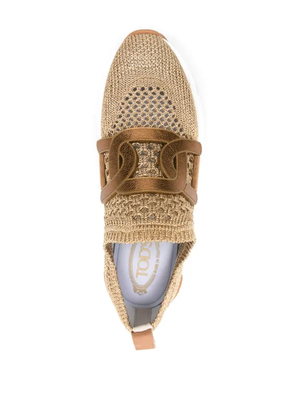 TOD'S＊Kate Slip-on Sneakers スリッポン スニーカー＊送料込 Woman BEIGE Kate Slip-on Sneakers in Fabric
