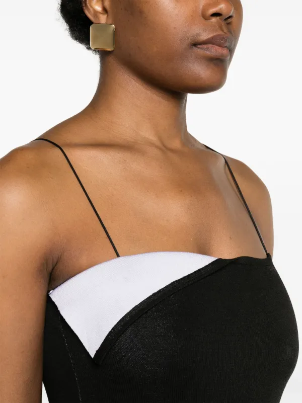 Jacquemus Aro Draped Maxi Dress | Black | FARFETCH