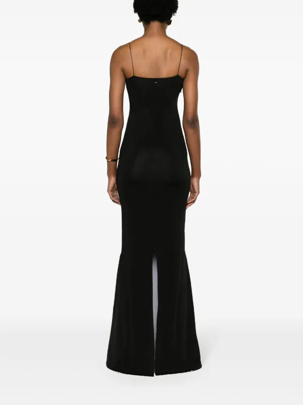 【JACQUEMUS】ロングドレス ブラック Jacquemus Aro Draped Maxi Dress | Black | FARFETCH