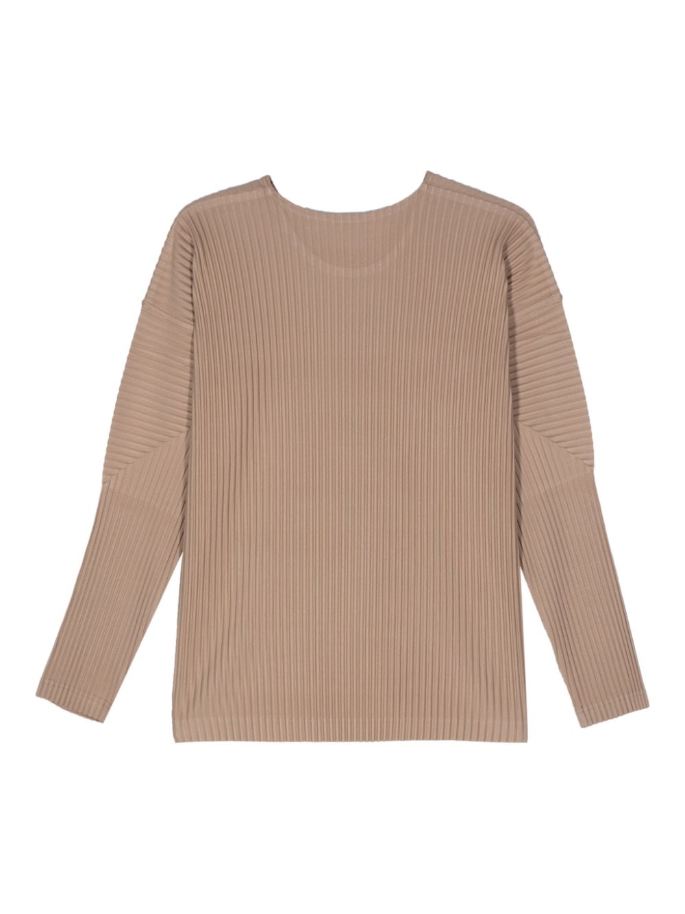 Shop Issey Miyake Mc February Pleated T-shirt In Neutrals
