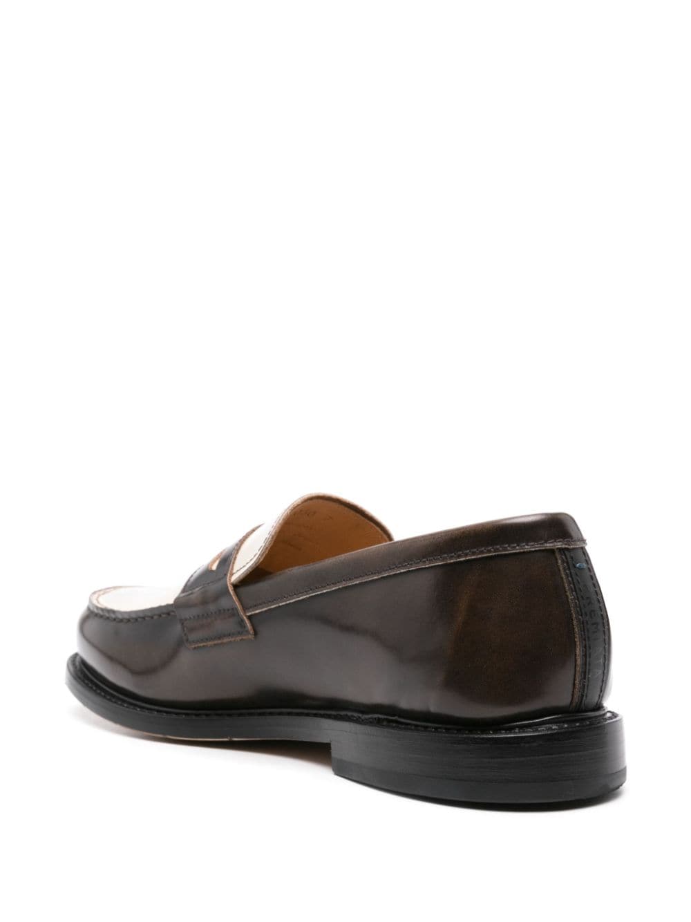 Shop Premiata 32050i Leather Loafers In Brown