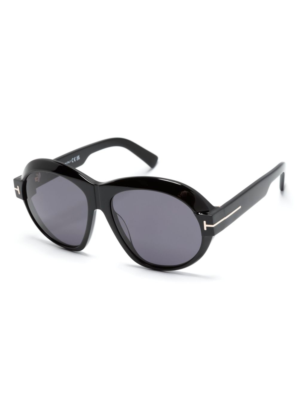 Shop Tom Ford Inger Oversize-frame Sunglasses In Black