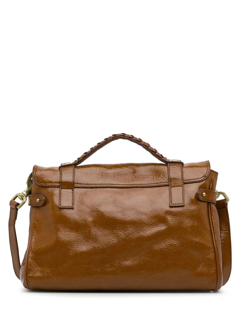 Mulberry 21th Century Pre-Owned Mulberry Patent Alexa Satchel - Bruin