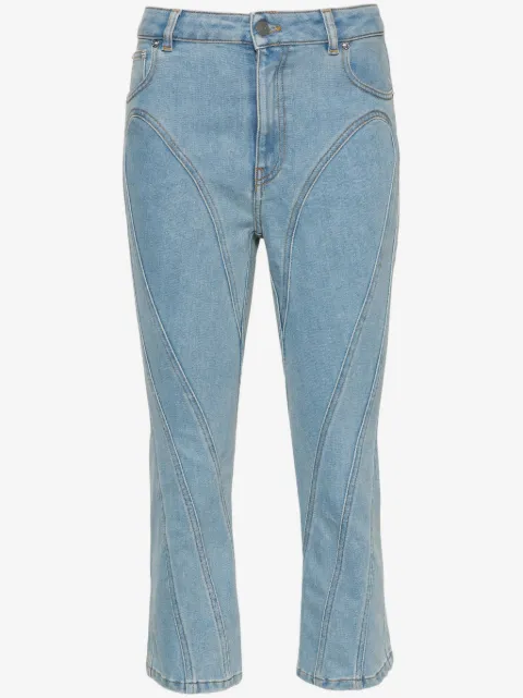 Mugler high-rise cropped jeans