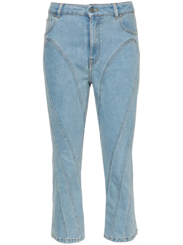 デニム・ジーパン MUGLER Woman Jeans Blue 25P6PA04962013 RD600 Mugler Woman Blue Jeans | ModeSens