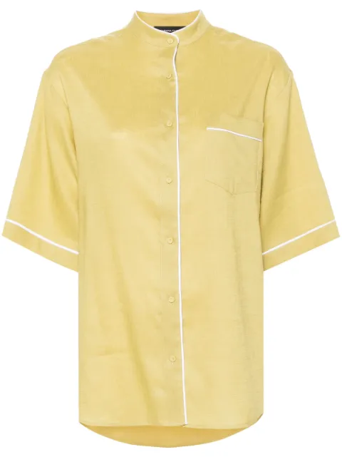Fabiana Filippi contrast-trim linen shirt