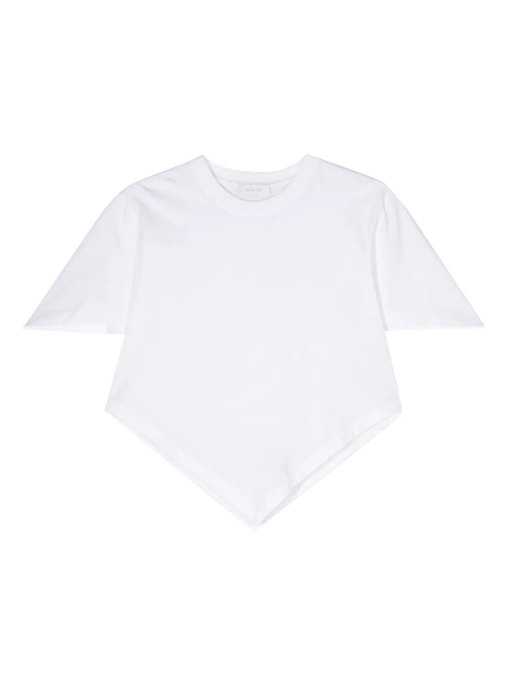 Rabanne V-shaped Cotton T-shirt In White