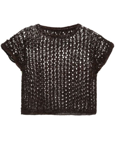DRAGON DIFFUSION knitted leather top