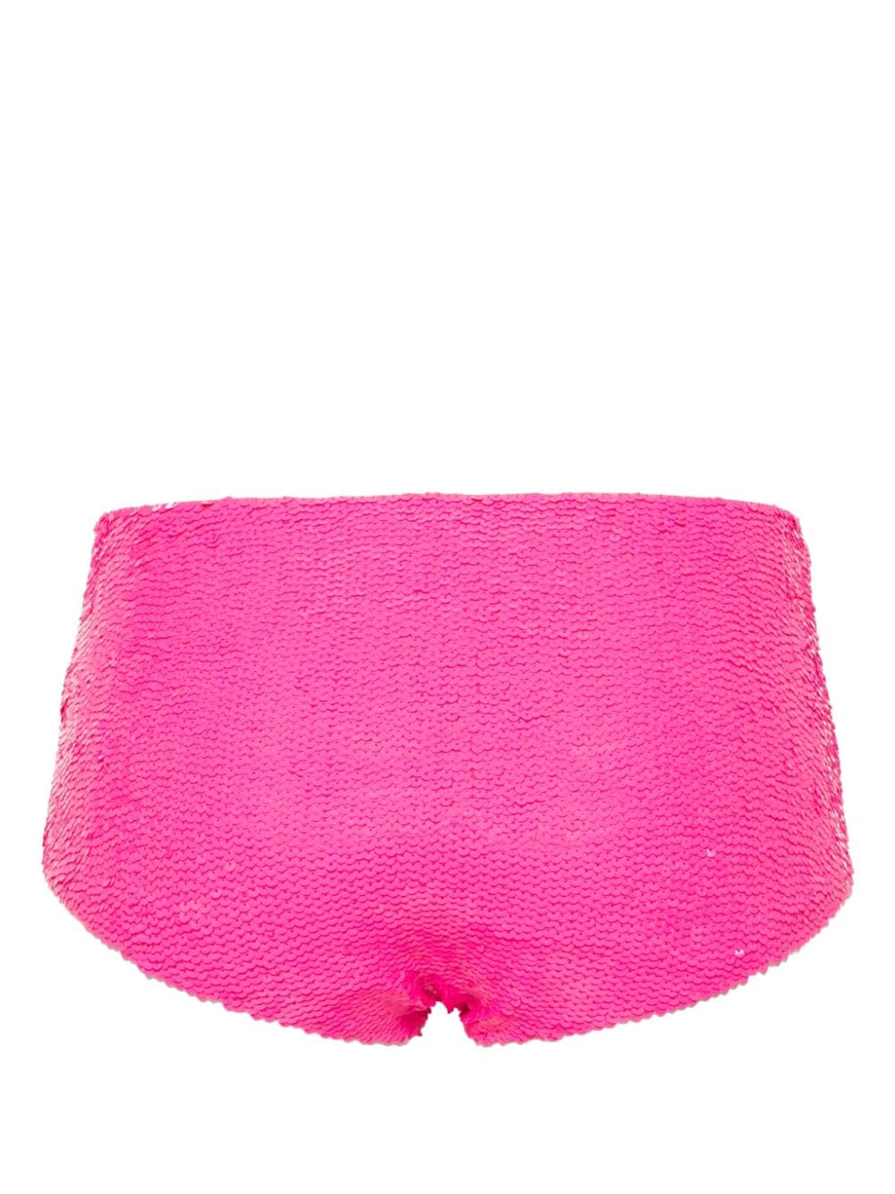 Shop P.a.r.o.s.h Sequined High-waisted Bikini Bottoms In Pink