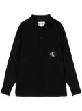 Calvin Klein Utility logo-print buttoned shirt - Black