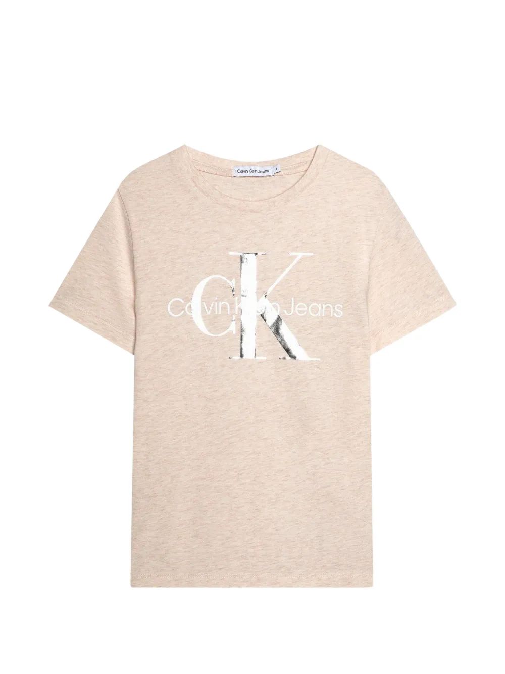 Calvin Klein Kids monogram short-sleeve T-shirt - Toni neutri