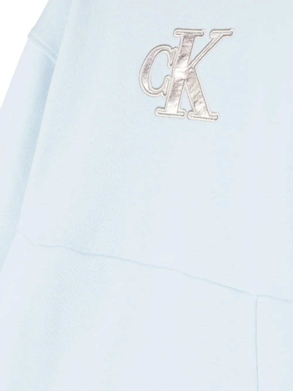 Calvin Klein Kids Sweaterjurk met logo-applicatie Blauw