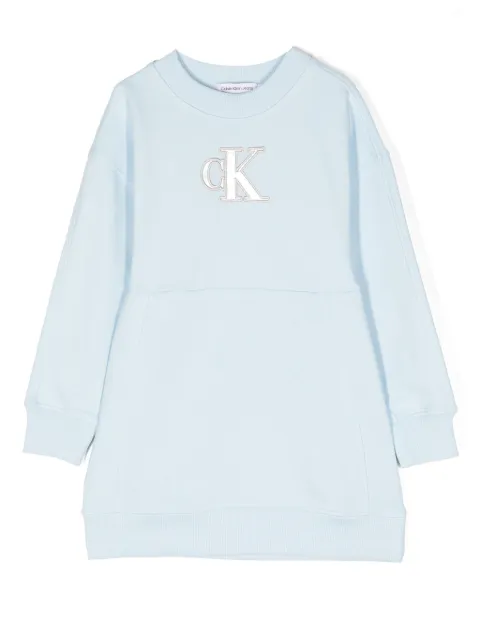 Calvin Klein Kids logo-appliqué sweater dress