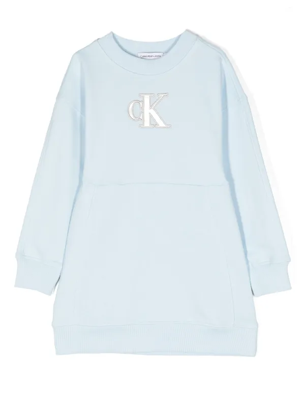Calvin Klein-Girls Blue Logo Dress Calvin Klein-Girls Blue Logo Dress