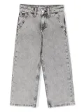 Calvin Klein Kids Skater stone-wash straight-leg jeans - Grey