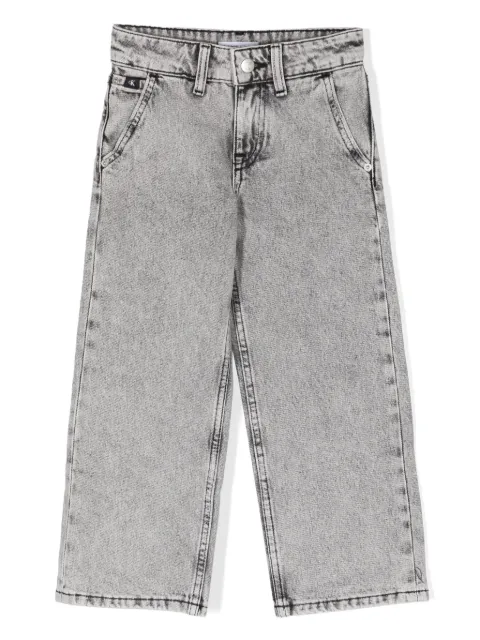 Calvin Klein Kids Skater stone-wash straight-leg jeans