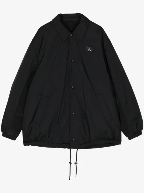 Calvin Klein straight-collar reversible shirt jacket
