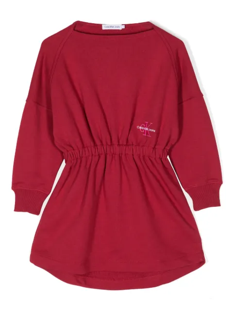Calvin Klein Kids logo-embroidered cotton-blend dress