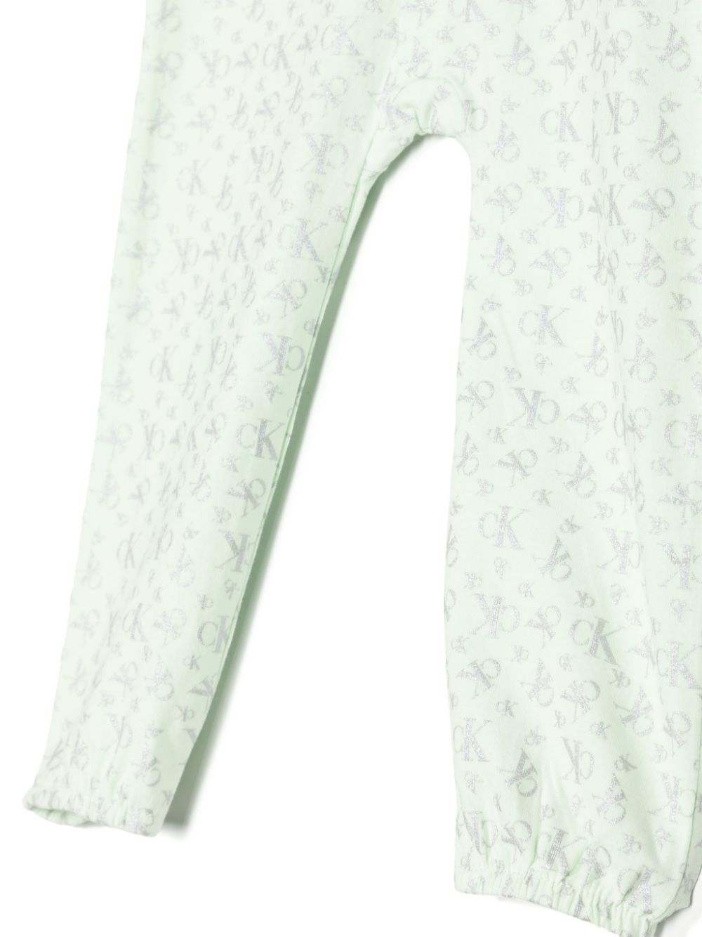 Calvin Klein Kids metallic logo-print babygrow (set of three) - Green