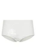P.A.R.O.S.H. sequined high-waisted bikini bottoms - White