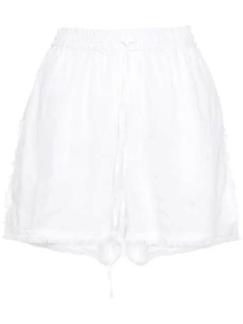 P.A.R.O.S.H. logo-embroidered frayed shorts