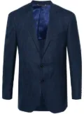 Canali checked wool blazer - Blue