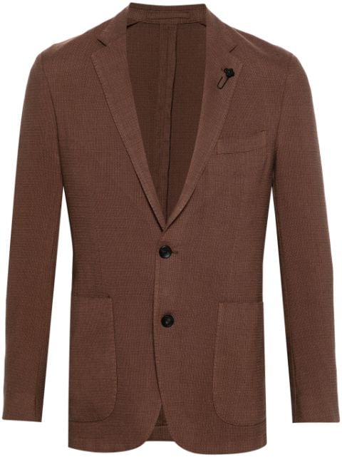 Lardini brooch-detail single-breasted blazer