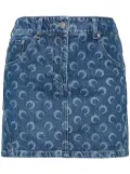 Marine Serre Deadstock denim mini skirt - Blue