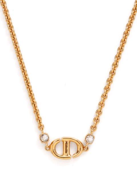 Christian Dior Pre-Owned CD pendant rolo chain necklace