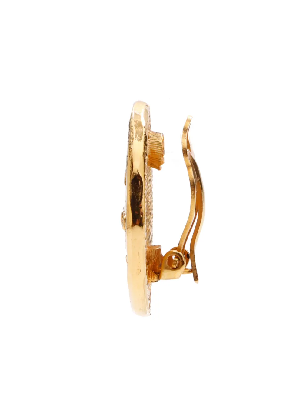 CHANEL Pre-Owned 1990s logo-embossed button clip-on earrings | Image 2