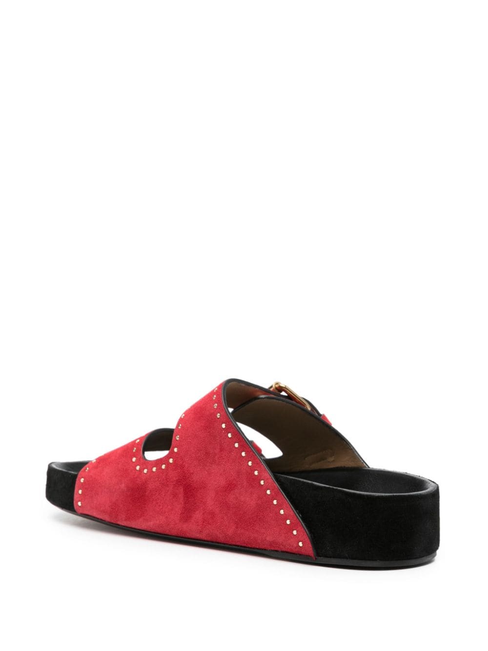 Shop Isabel Marant Lennyo Suede Sandals In Red