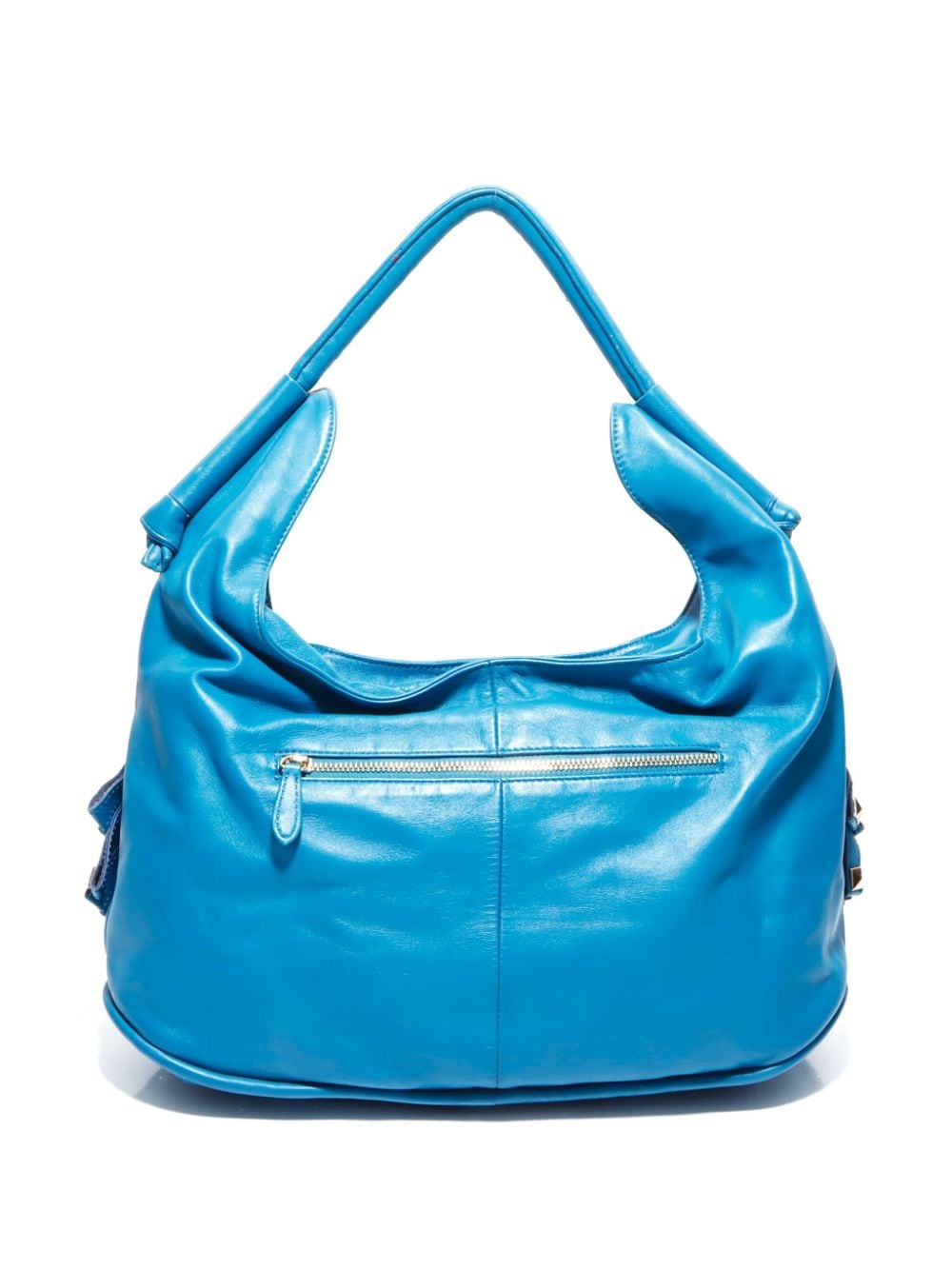 Pre-owned Miu Miu One Leather Shoulder Bag In Blue