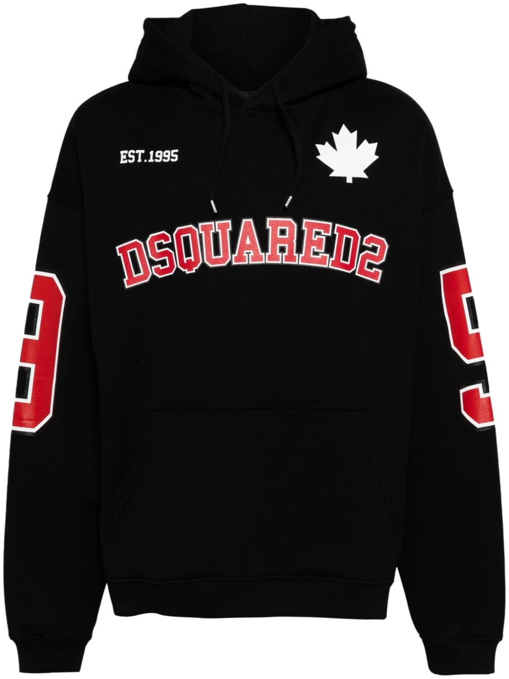 Image 1 of Dsquared2 logo-print cotton hoodie