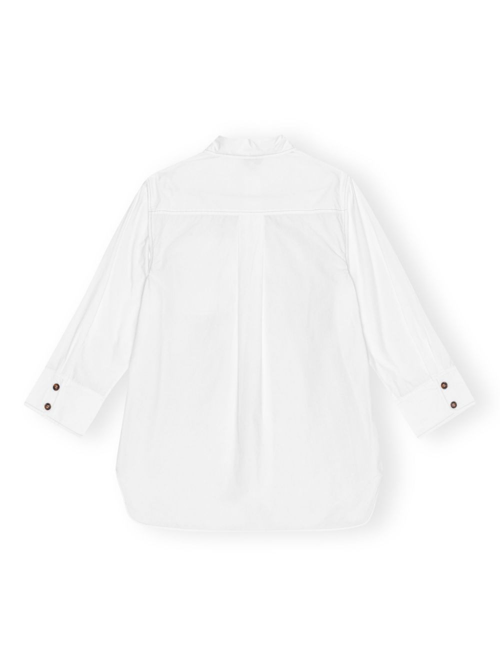 GANNI spread-collar organic-cotton shirt Women