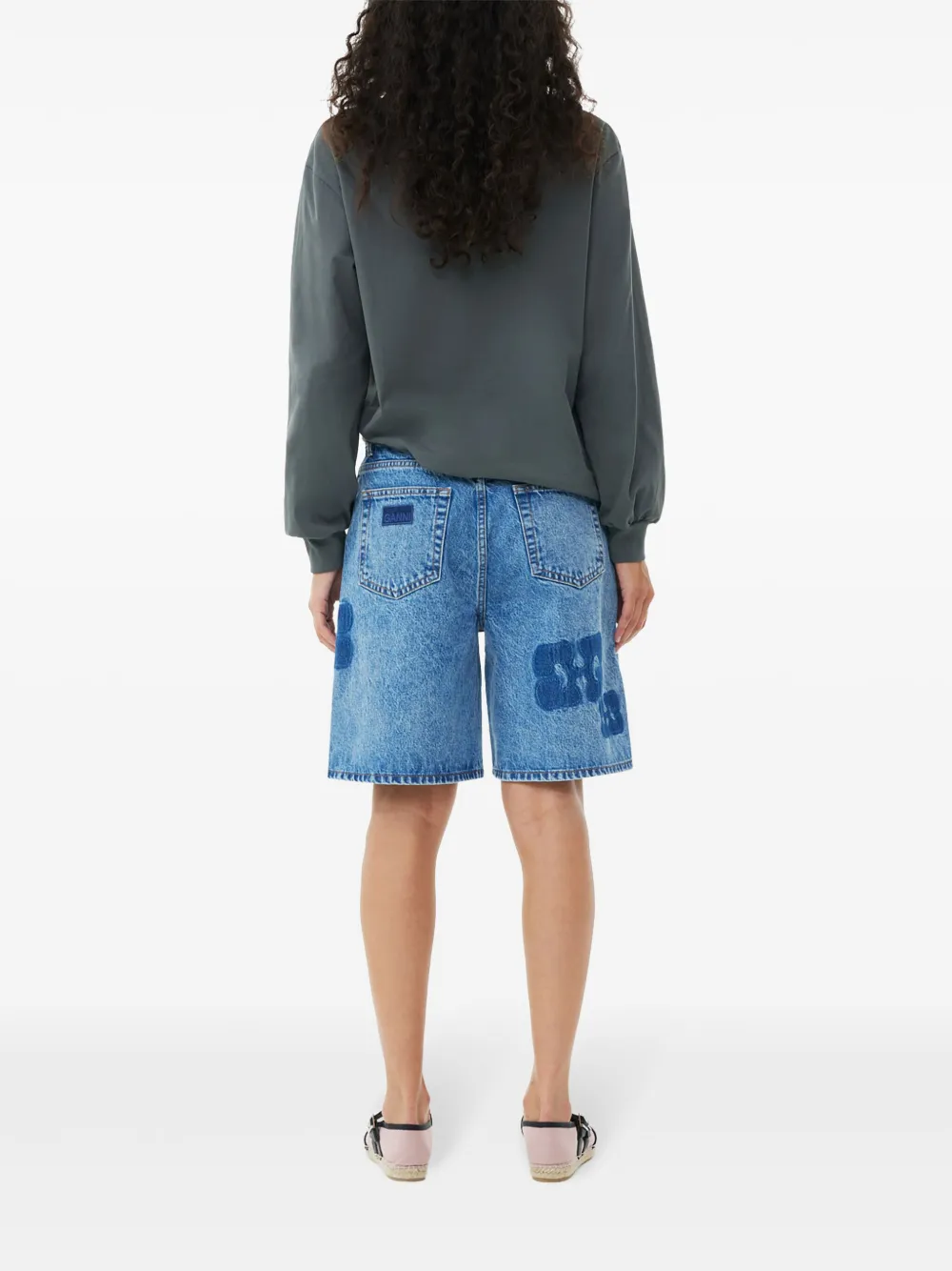 GANNI Loveclub sweater met print Grijs