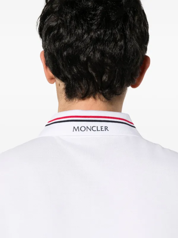 【送関込】MONCLER☆モンクレール Logo patch polo shirt Moncler logo-patch Polo Shirt | Blue | FARFETCH