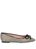 Pretty Ballerinas striped ballerina shoes - Black