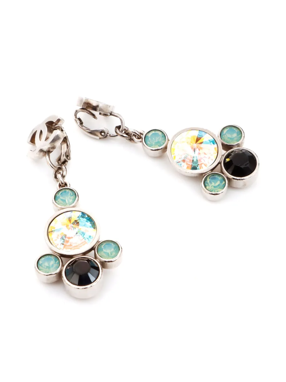 2006 Cc Rhinestone-Embellished Drop Earrings