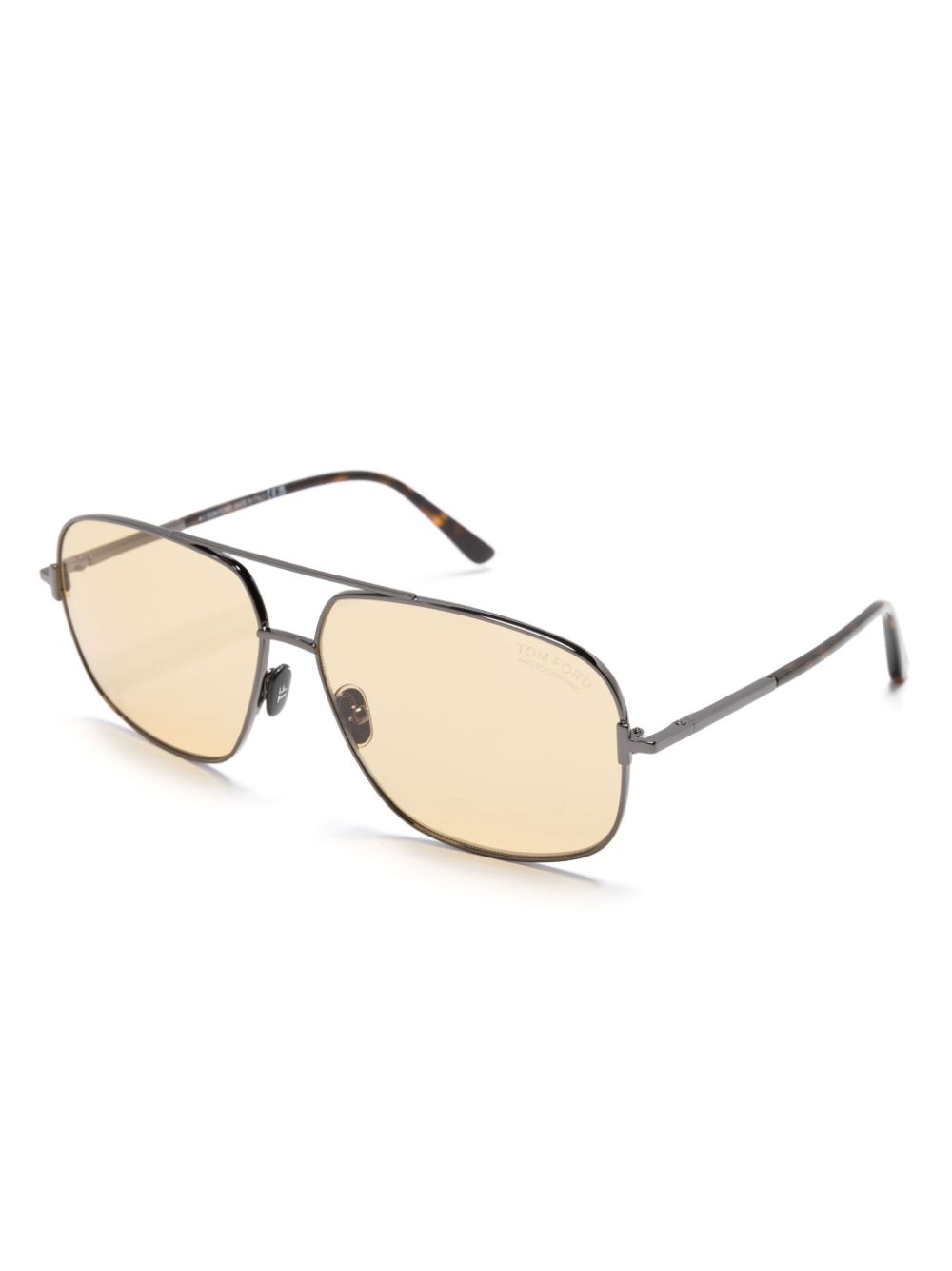 TOM FORD Eyewear Tex zonnebril met piloten montuur - Zilver