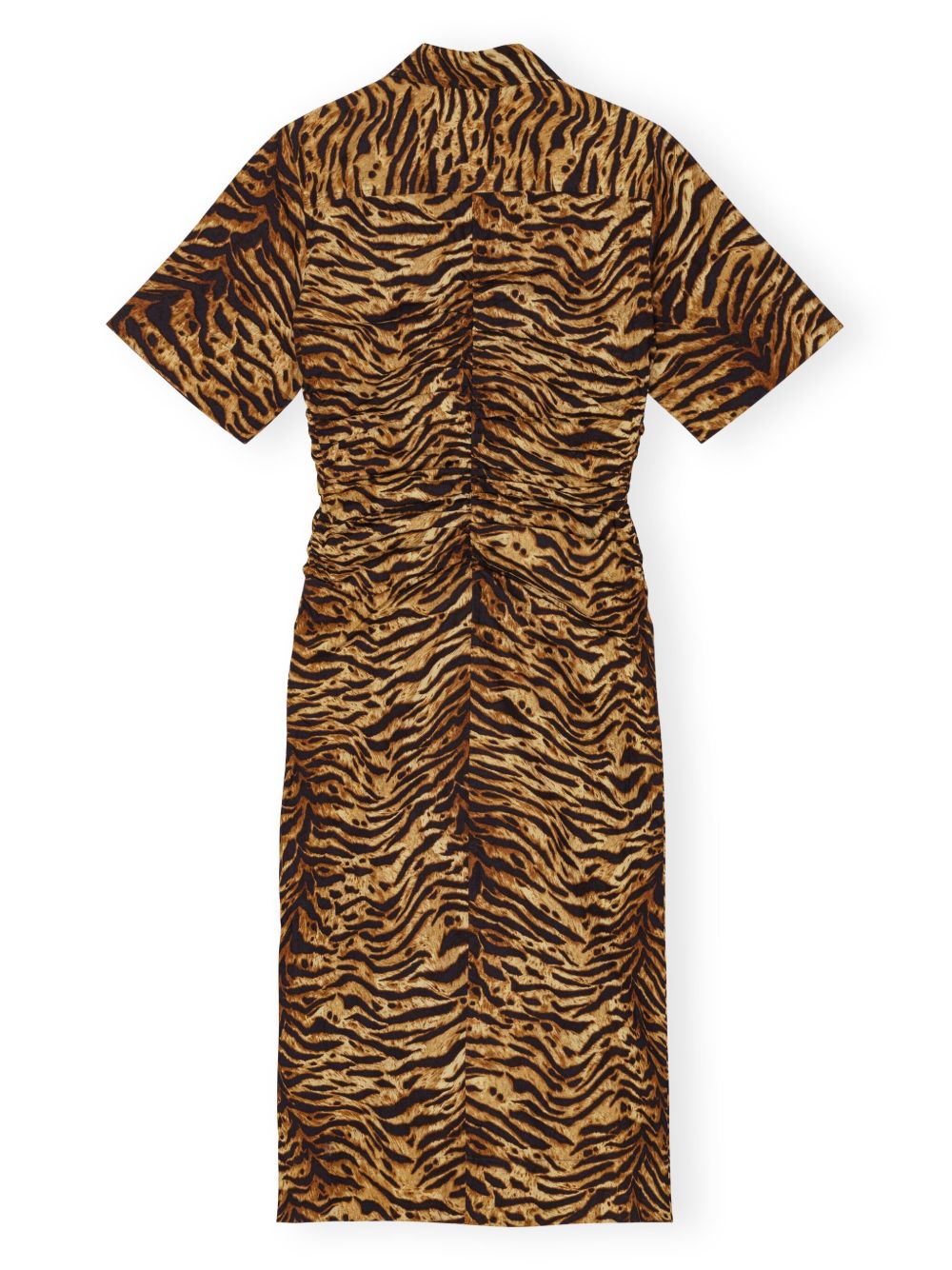 GANNI tiger-print organic cotton dress Women