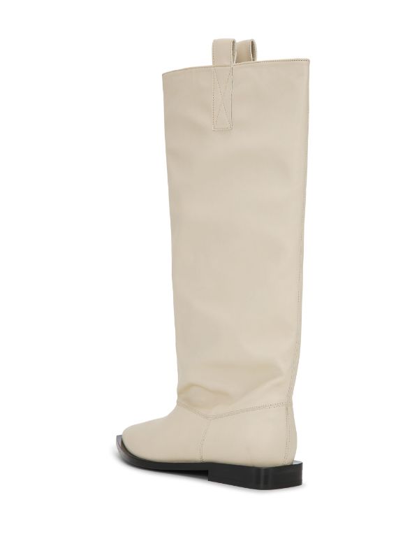 Cream shops slouchy boots