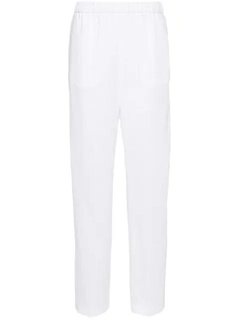 Fabiana Filippi chambray pipe-trim tapered trousers
