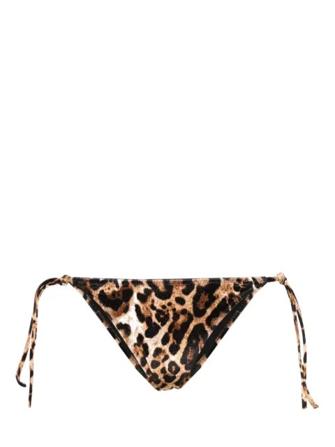 VETEMENTS leopard-print velour bikini bottoms