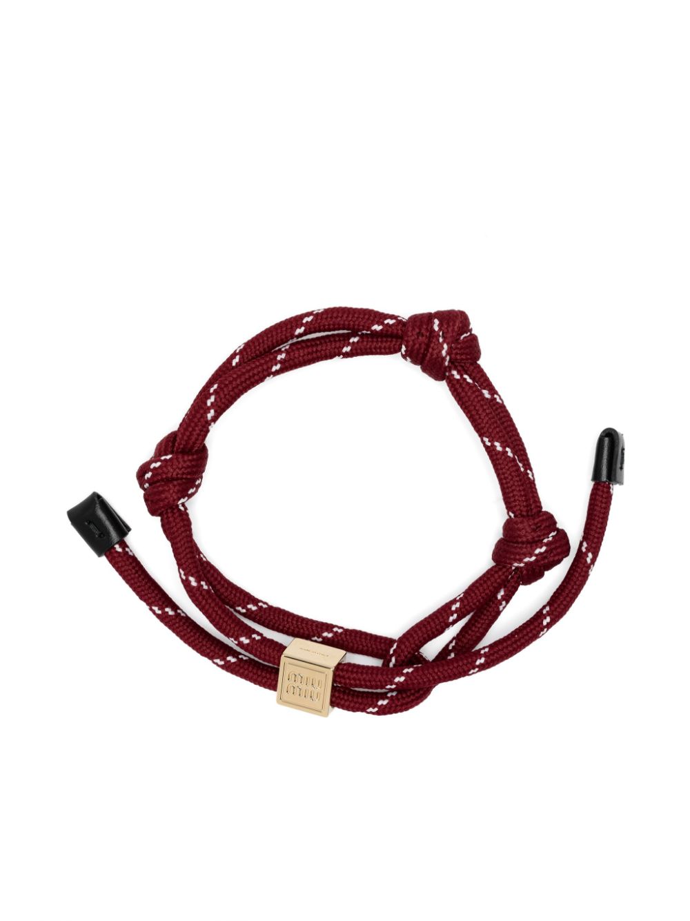 Fake Miu Miu logo-plaque cord bracelet Women