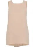 Tibi Pebble Sable crepe top - Neutrals