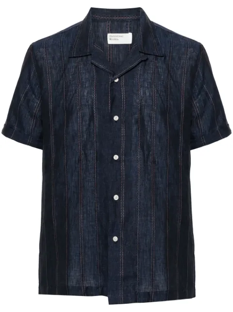 Universal Works Road striped linen shirt