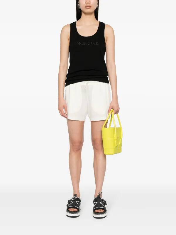 Moncler logo-appliqué Jersey Shorts | White | FARFETCH