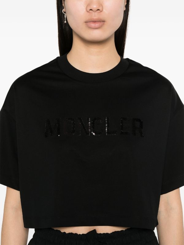 Moncler スパンコールロゴ Tシャツ - Farfetch
