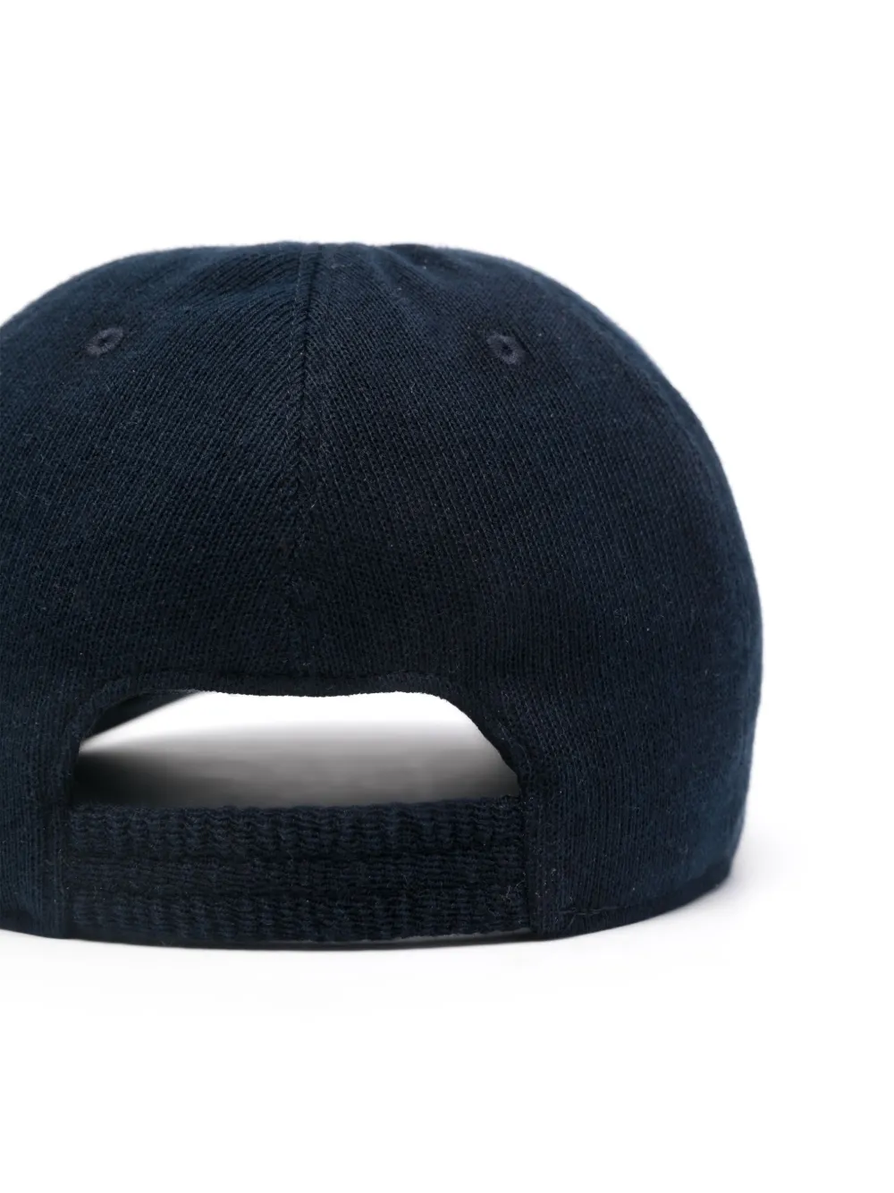 Kiton Ribgebreide top met geborduurd logo - Blauw