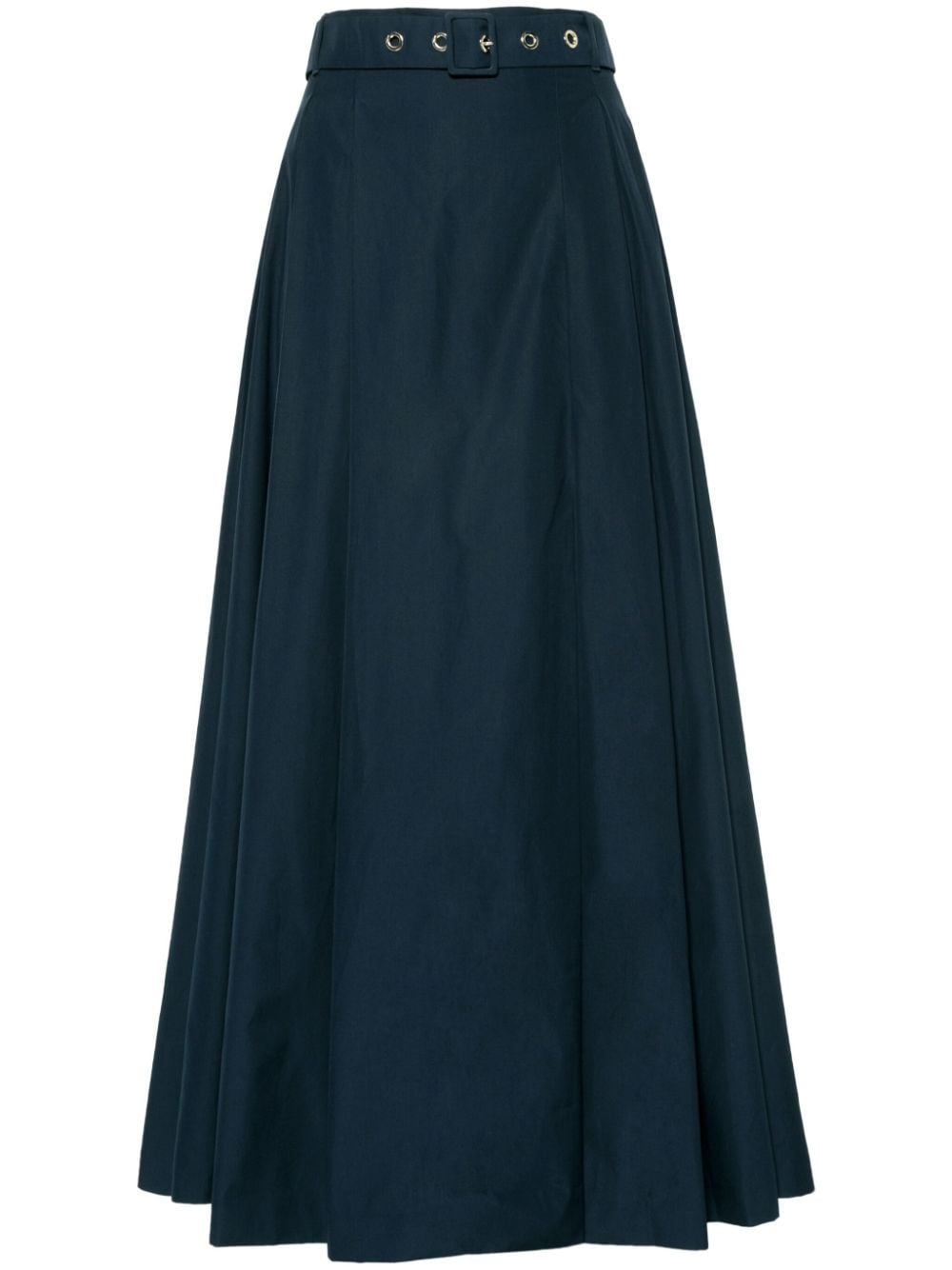 Shop 's Max Mara Gilda Pleat-detail Poplin Skirt In Blue